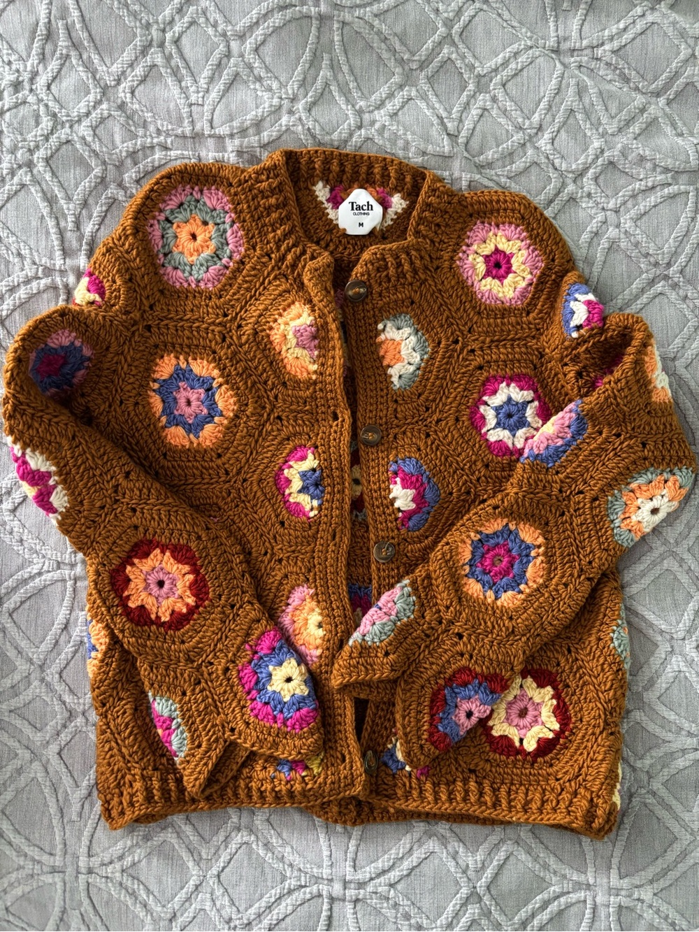 Tach Clothing crochet sweater, size M